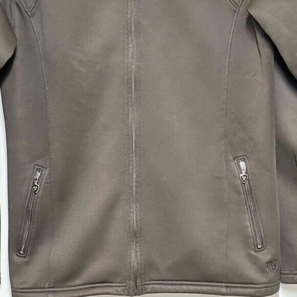 ARIAT Brown Fleece Lined Equestrian Full Zip Hoodie Womens Sz S - Picture 6 of 7
